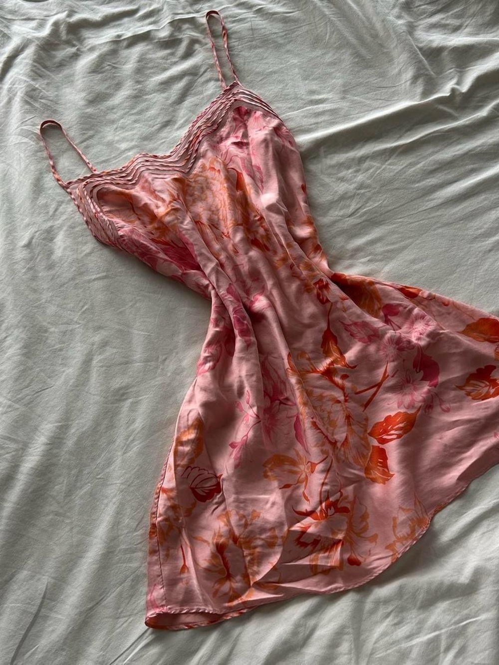 Victoria's Secret Pink and Orange Floral Slip